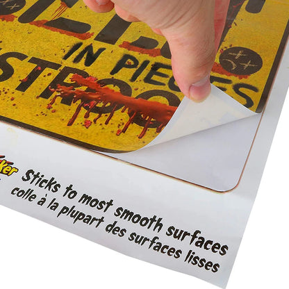 Halloween Horror Wall Stickers – Bloody Toilet & Glass Parody Decor