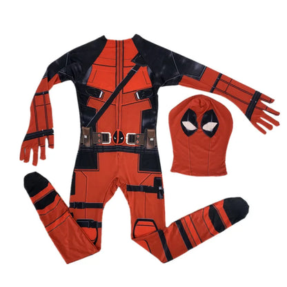 Deadpool 3 Kids Costume – Full Bodysuit Cosplay for Halloween