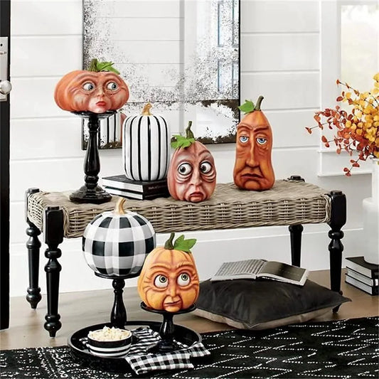 Halloween atmosphere outdoor decoration props Ghost party pumpkin head courtyard venue decoration Indoor garden parts