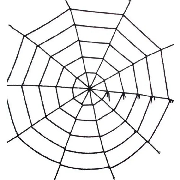 Giant Halloween Black Spider (30/90/150cm) with Web for Home & Haunted House Decor