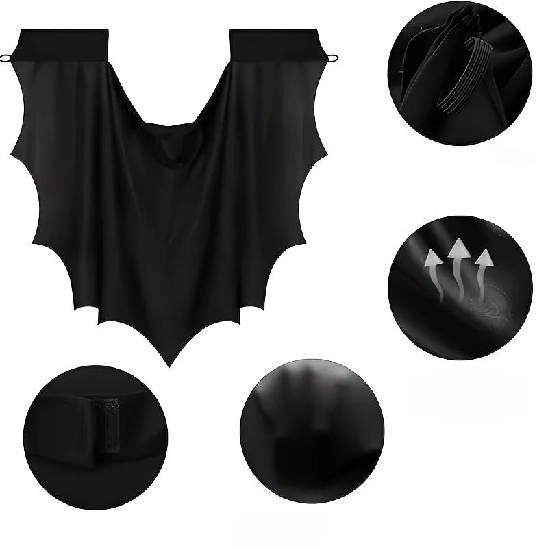 Halloween Bat Costume for Adults – Wing Cape, Eye Mask & Hair Clips