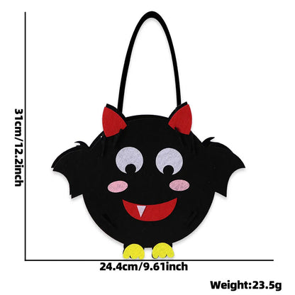 Felt Halloween Trick-or-Treat Bag with Spooky Pumpkin & Ghost Design