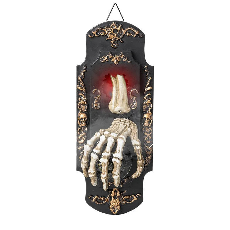 1/2PCS Halloween One-Eyed Doorbell Prop with Glowing Eyeball & Spider