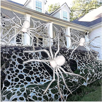 Big Plush White Giant Spider Halloween Horror Party Prop Outdoor Decoration