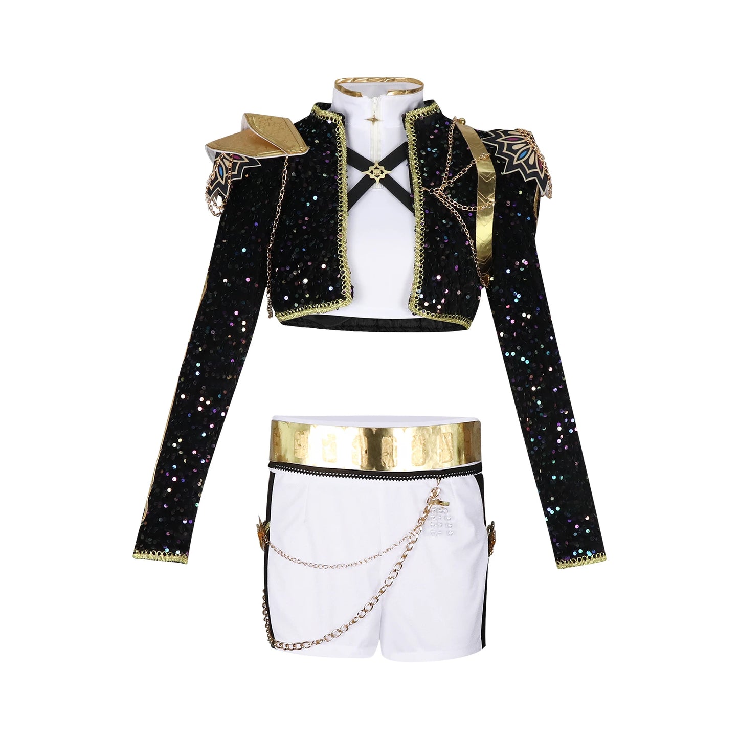 Black Golden Rumi Zoey Mira Cosplay Wig Halloween Costume for Women & Kids