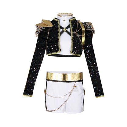 Black Golden Rumi Zoey Mira Cosplay Wig Halloween Costume for Women & Kids