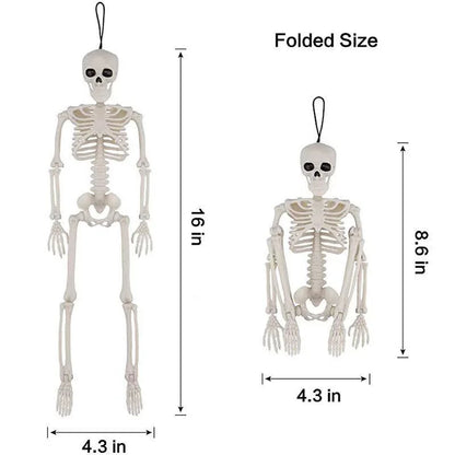 Posable Halloween Skeleton (40/90cm) Human Bones for Party & Haunted House Decor