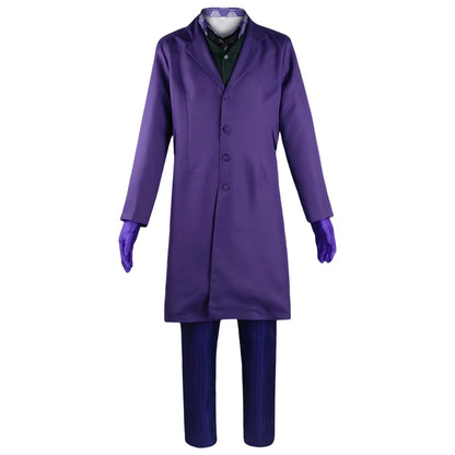 BEAST KINGDOM Movie Joker Cosplay, Purple Suit & Green Wig, Halloween Party Costume,