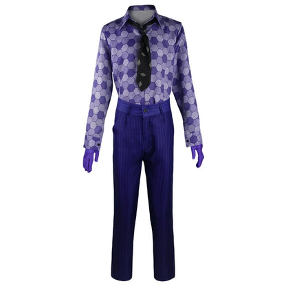 BEAST KINGDOM Movie Joker Cosplay, Purple Suit & Green Wig, Halloween Party Costume,