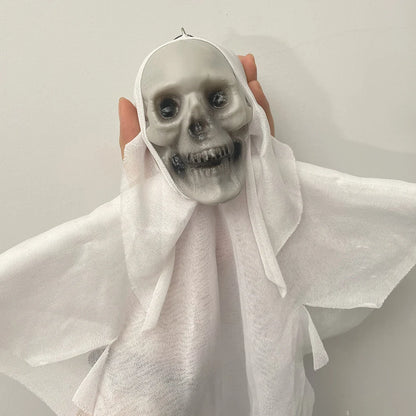 2PCS Halloween Hanging Skull Skeleton Ghost Decorations Horror Props