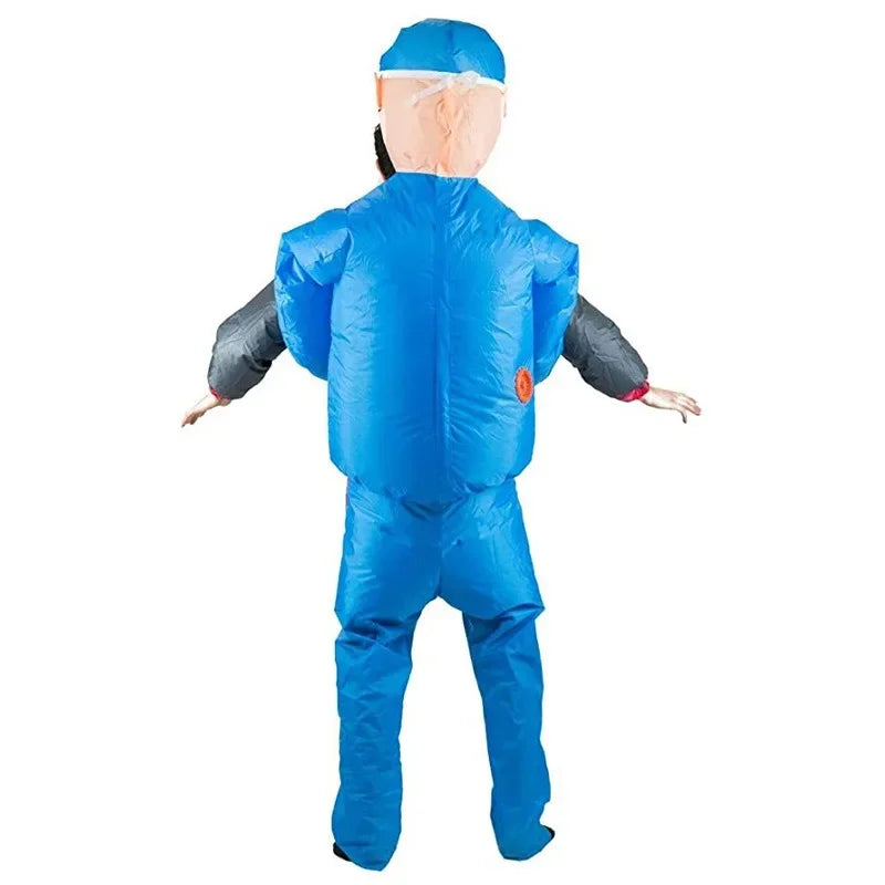 Halloween Inflatable Horror Surgeon Costume – Bleeding Ghost Hug Prop