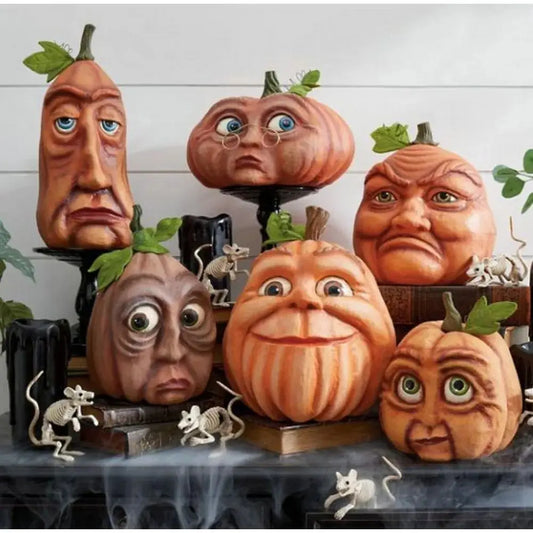 Halloween Atmosphere Outdoor Decoration Props Ghost Party Mutated Pumpkin Head Courtyard Decorationindoor Garden Accessories