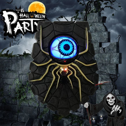 1/2PCS Halloween One-Eyed Doorbell Prop with Glowing Eyeball & Spider