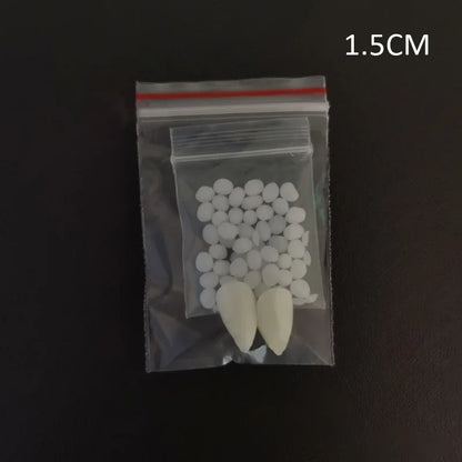 1 Pair Vampire Teeth Fangs Halloween Costume Props with Denture Adhesive