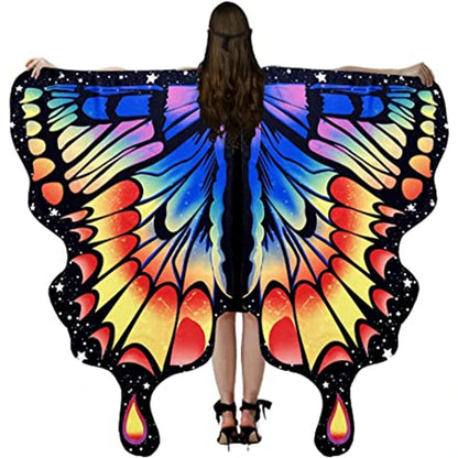 Women's Stage Dance Butterfly Wings Cape, Adult Cosplay Party Accessory
