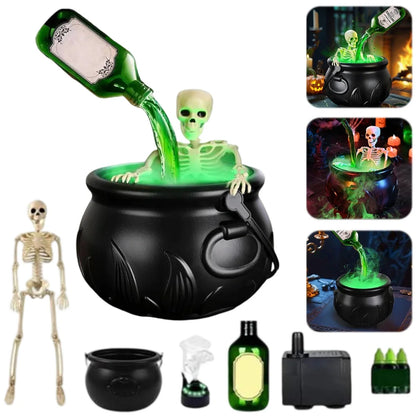 Halloween Witch Cauldron with Fog Maker Scary Prop for Party & Home Decor
