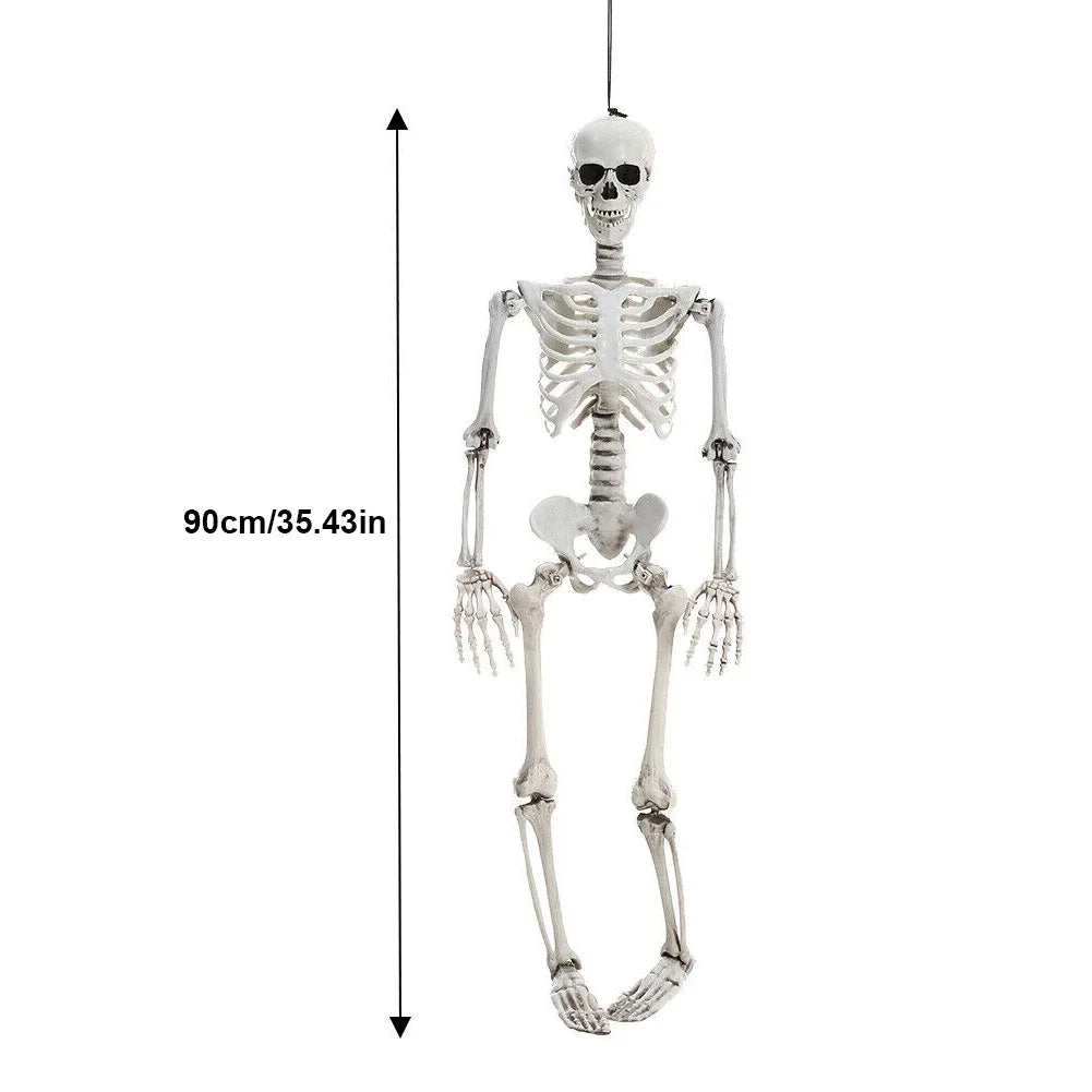 Full Life-Size 90CM Movable Human Skeleton Halloween Hanging Prop