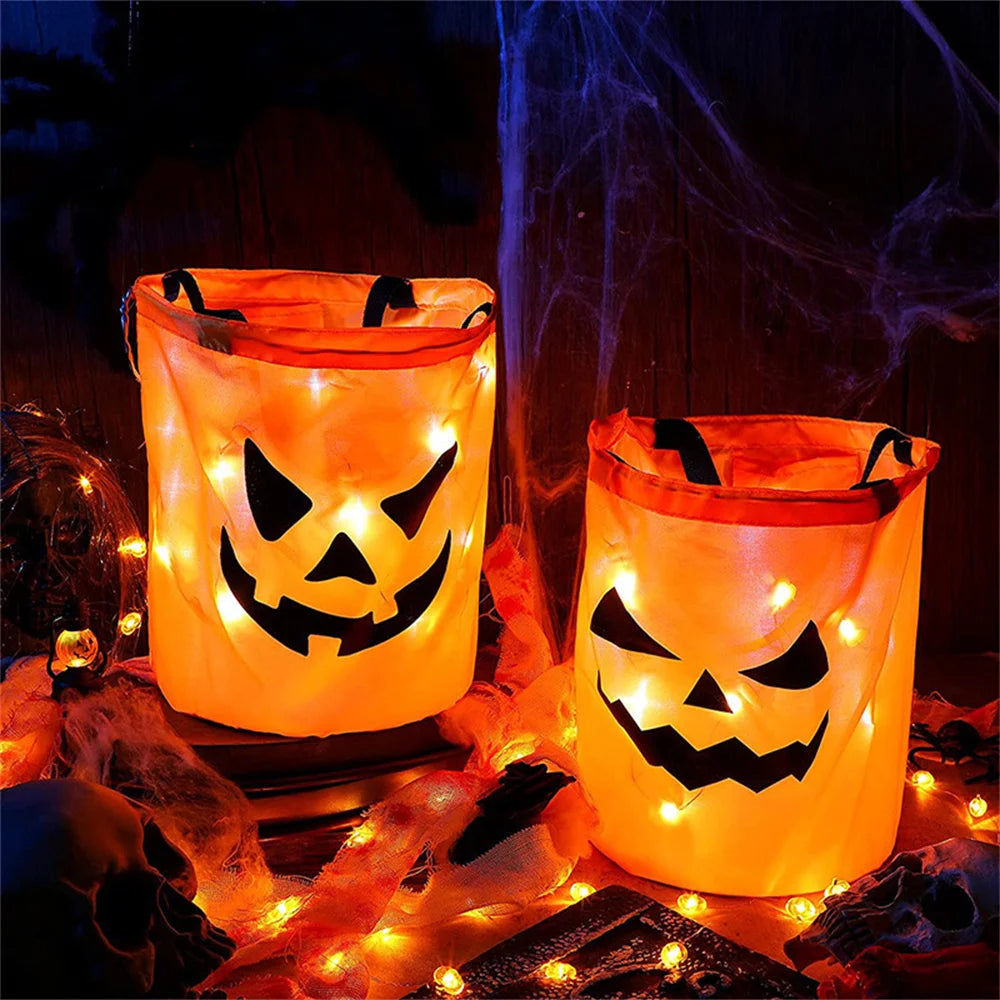 LED Halloween Pumpkin Candy Bucket