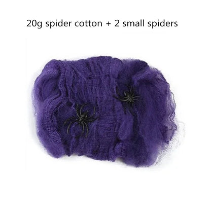 Giant Halloween Black Spider (30/90/150cm) with Web for Home & Haunted House Decor