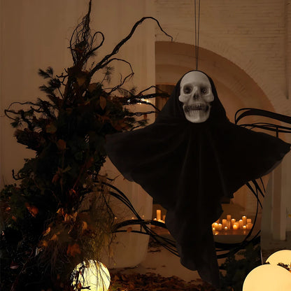 2PCS Halloween Hanging Skull Skeleton Ghost Decorations Horror Props
