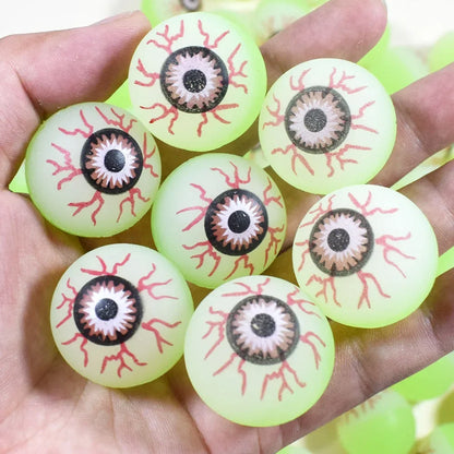 Glow-in-the-Dark Eyeball Bouncy Balls 32MM Halloween Scary Toys (5/10/20pcs)