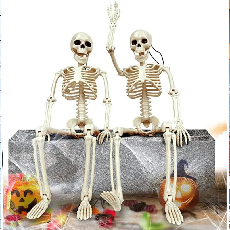 Posable Halloween Skeleton (40/90cm) Human Bones for Party & Haunted House Decor