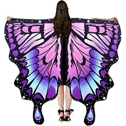 Women's Stage Dance Butterfly Wings Cape, Adult Cosplay Party Accessory
