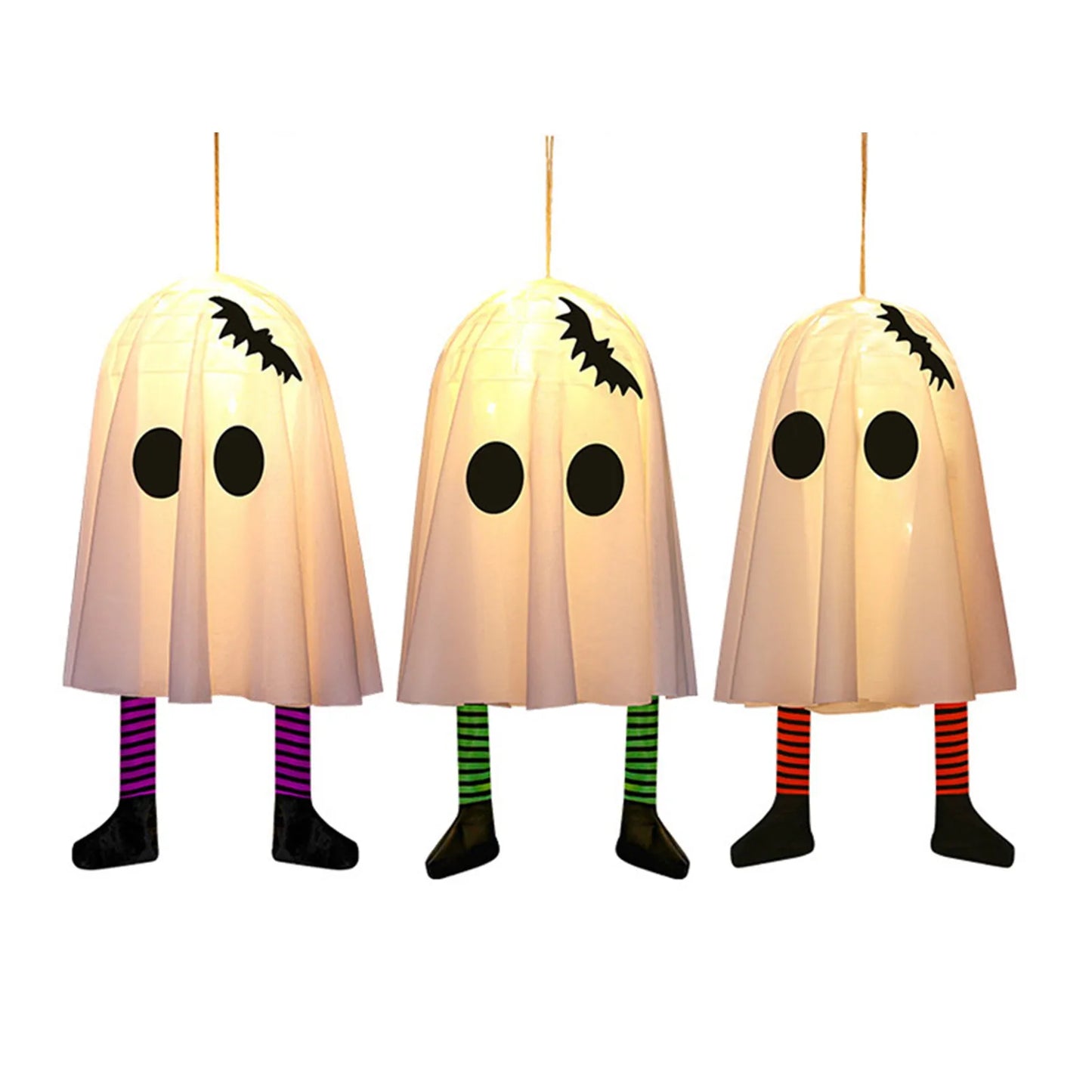 Glowing White Ghost with Fairy Lights 50cm Halloween Outdoor Party Decoration