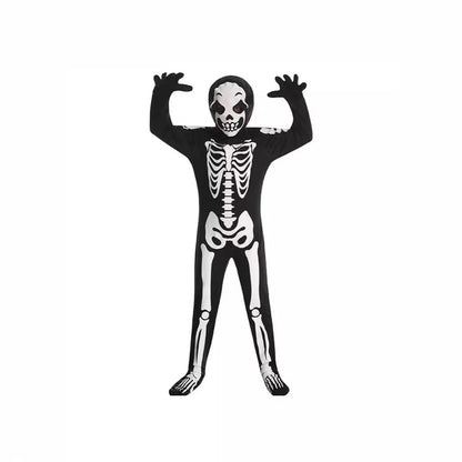 Halloween Skeleton Monster Costume – Glow-in-the-Dark Jumpsuit for Party