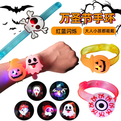 10/20PCS Cute Glowing Halloween Rings & Bracelets for Kids Party Decoration