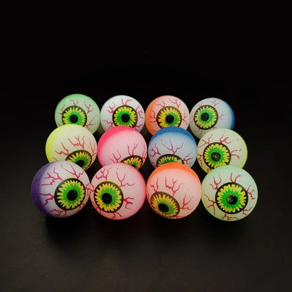 Glow-in-the-Dark Eyeball Bouncy Balls 32MM Halloween Scary Toys (5/10/20pcs)