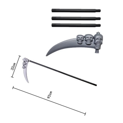 Grim Reaper Costume for Kids – Glowing Red Eyes, Gloves & Mask