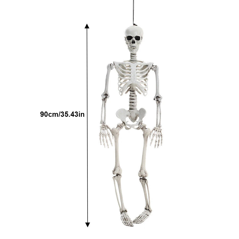 Full Life-Size 90CM Movable Human Skeleton Halloween Hanging Prop