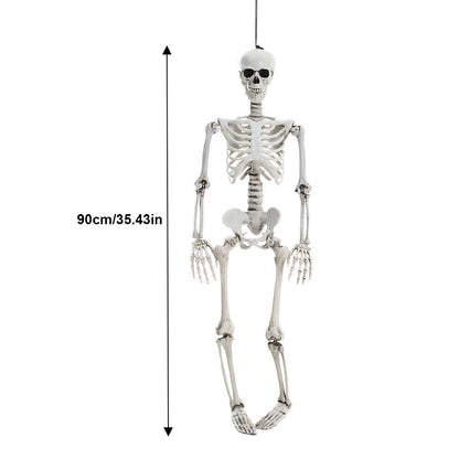 Full Life-Size 90CM Movable Human Skeleton Halloween Hanging Prop