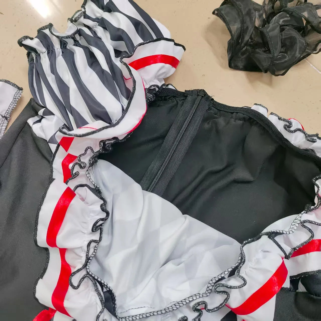 Women’s Clown Cosplay Costume, Halloween Circus Outfit, Stage Performance Dress