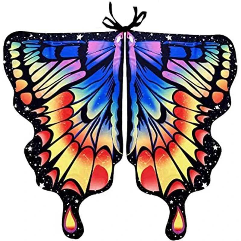 Women's Stage Dance Butterfly Wings Cape, Adult Cosplay Party Accessory