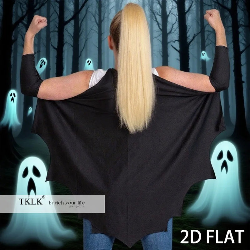 Halloween Bat Costume for Adults – Wing Cape, Eye Mask & Hair Clips