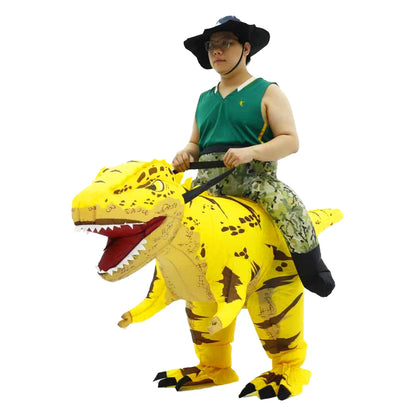 Inflatable Dinosaur Ride-On Costume – Halloween Party Cosplay for Adults
