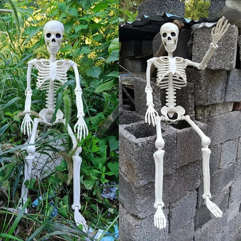 Posable Halloween Skeleton (40/90cm) Human Bones for Party & Haunted House Decor