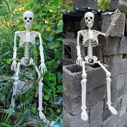 Posable Halloween Skeleton (40/90cm) Human Bones for Party & Haunted House Decor