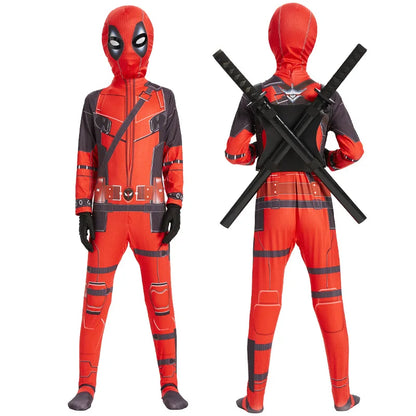 Deadpool 3 Kids Costume – Full Bodysuit Cosplay for Halloween