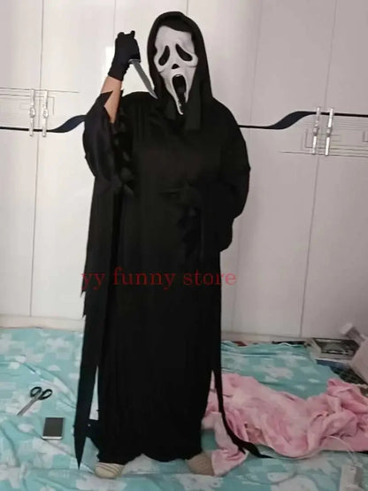 Kids Scream Costume, Halloween Ghostface Outfit for Boys & Teens