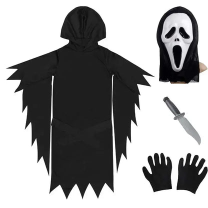 Kids Scream Costume, Halloween Ghostface Outfit for Boys & Teens