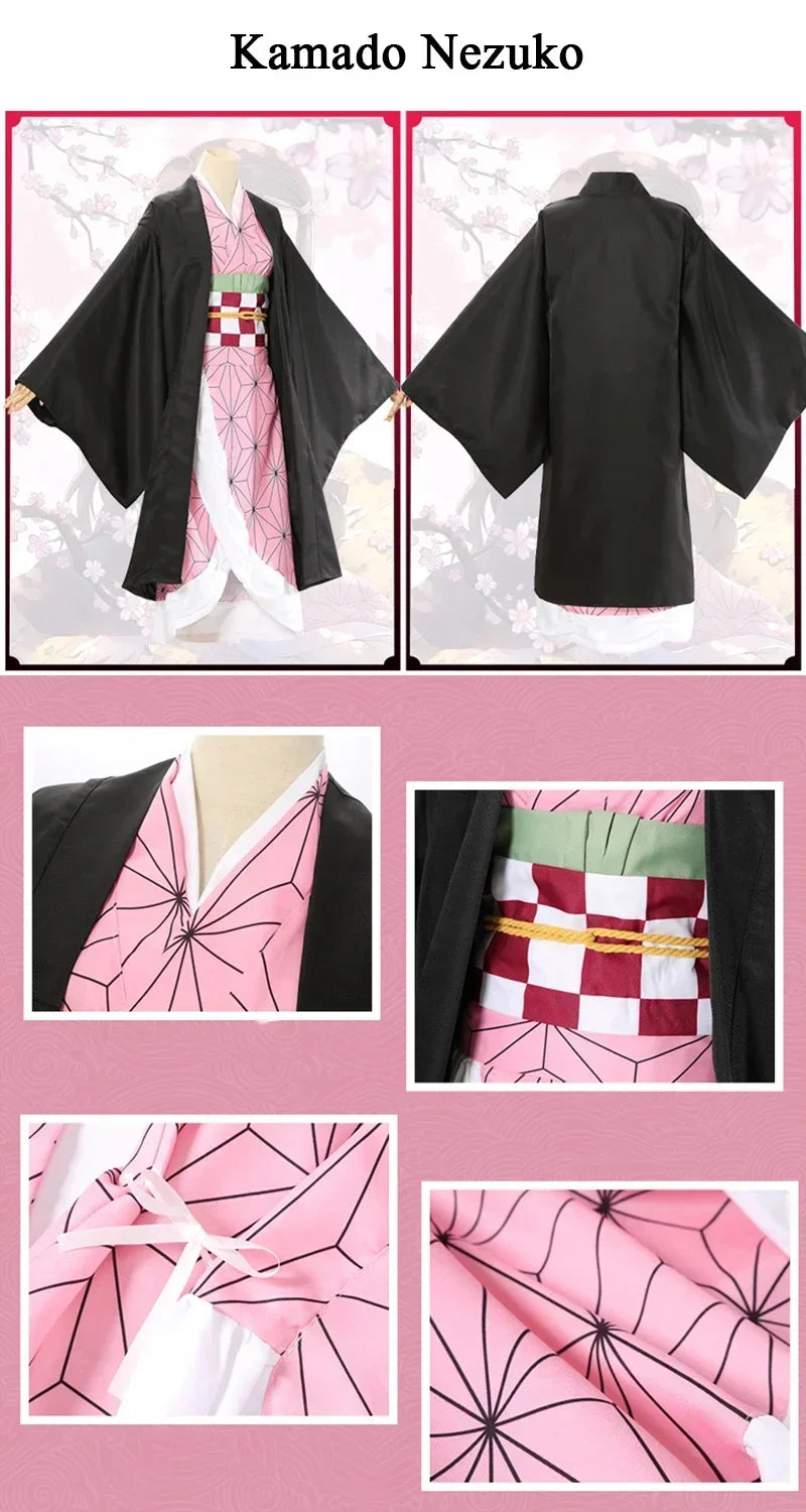 Demon Slayer Kids Costume – Tanjiro, Nezuko & Shinobu Cosplay for Halloween