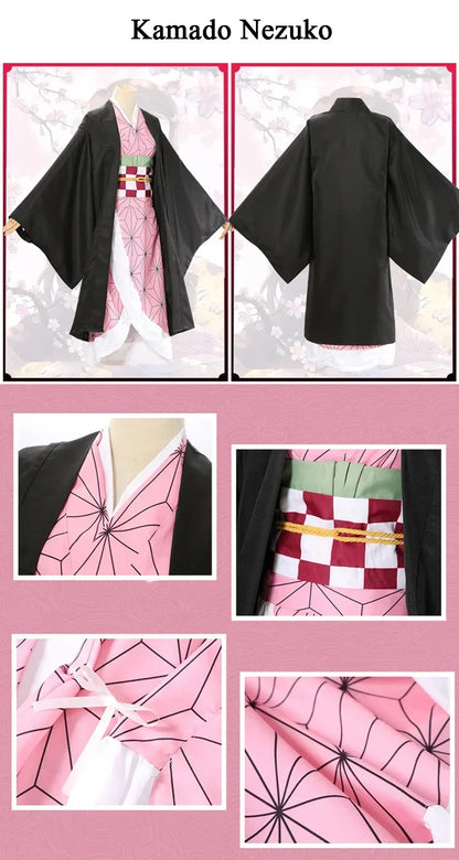 Demon Slayer Kids Costume – Tanjiro, Nezuko & Shinobu Cosplay for Halloween