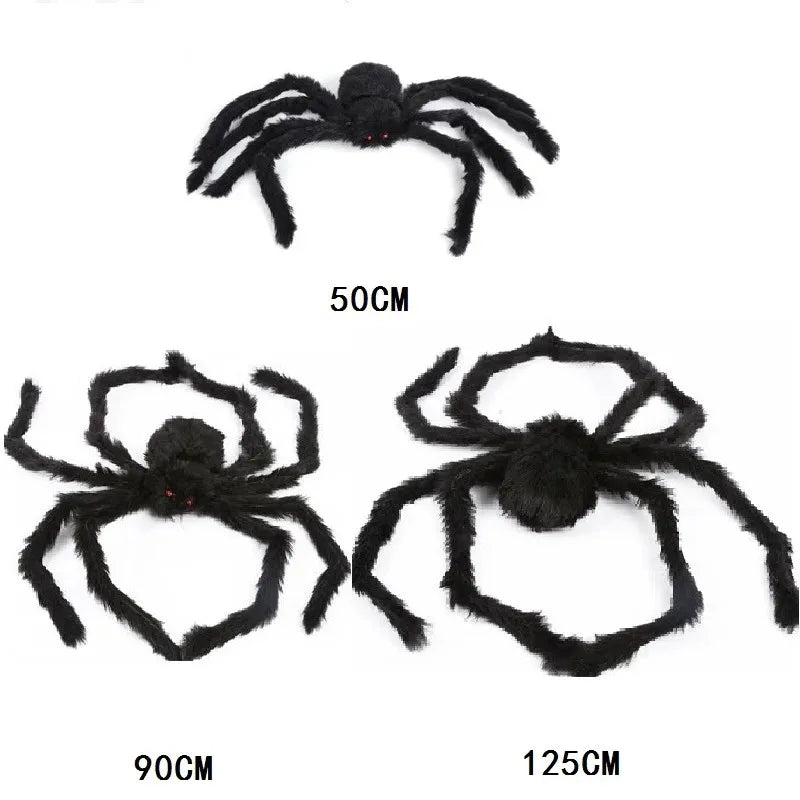 Giant Spider & Huge Web Halloween Decoration for Indoor & Outdoor Haunted Props