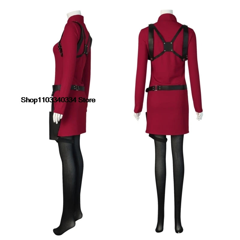 Female Resident Evil 4 Ada Wong Cosplay Costume, Halloween Outfit for Women & Girls