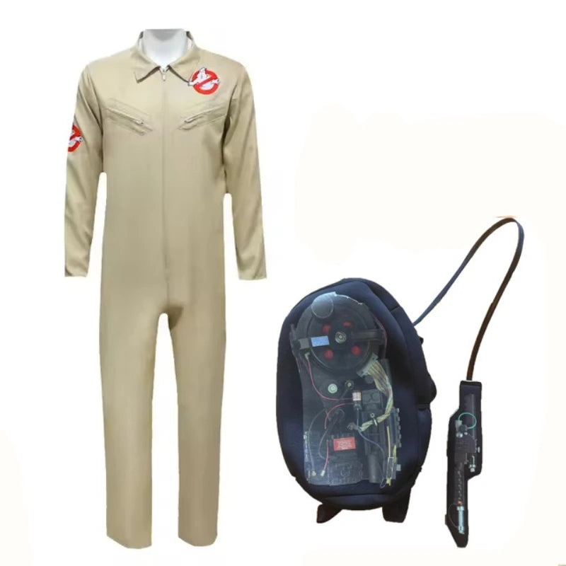 Ghostbusters Cosplay Suit, Halloween Costume with Backpack Prop
