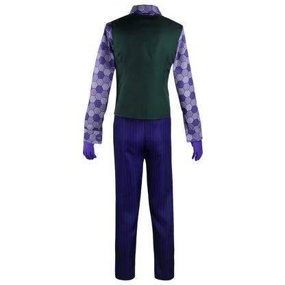BEAST KINGDOM Movie Joker Cosplay, Purple Suit & Green Wig, Halloween Party Costume,