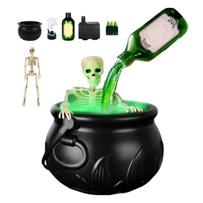 Halloween Witch Cauldron with Fog Maker Scary Prop for Party & Home Decor